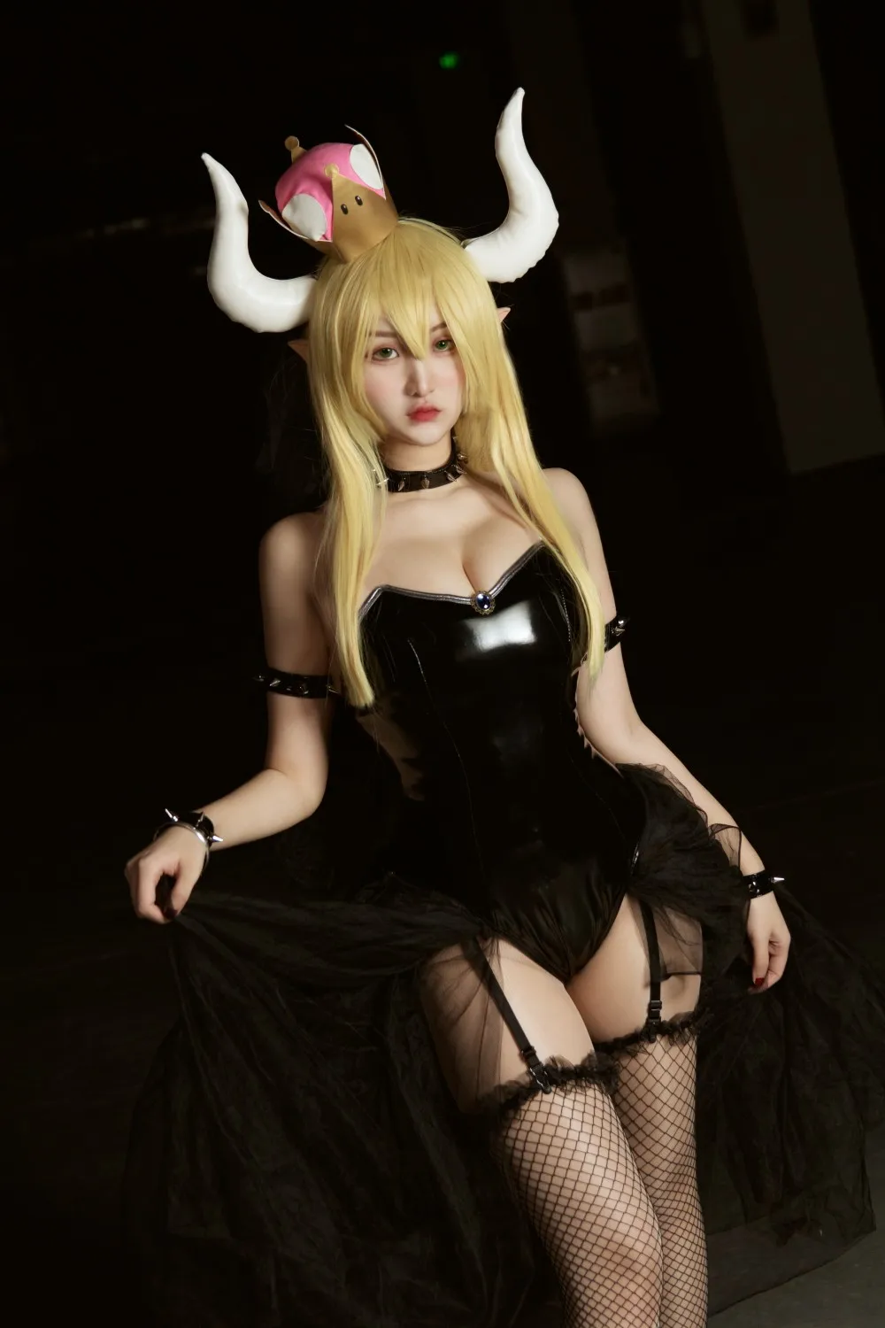 Супер Марио Bowsette Косплей Костюм Bowser Cos Марио Принцесса табурет персик косплей латексный Catsui черная черепаха Shel