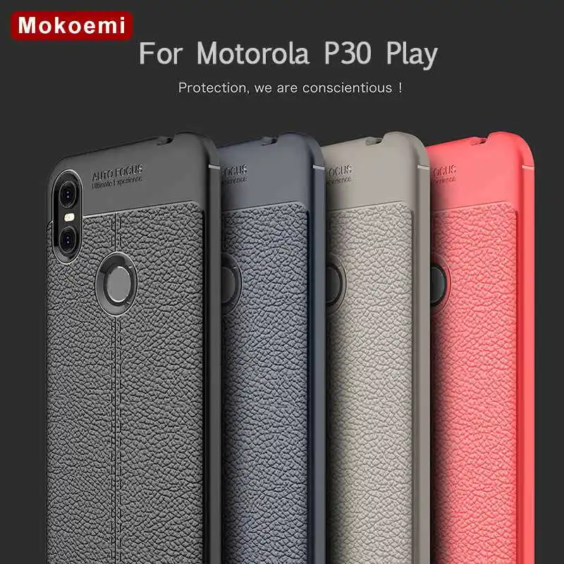 

Mokoemi Fashion Lichee Pattern Shock Proof Soft 5.9"For Motorola One Case For Motorola One Phone Case Cover