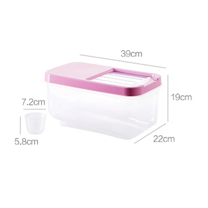 LesDiy 10kg Grain Rice Sealed Box Moistureproof Mothproof Cereals Beans Storage Container with Measuring Cup for Kitchen LesDiy 10kg Grain Rice Sealed Box Moistureproof Mothproof Cereals Beans Storage Container with Measuring Cup for Kitchen