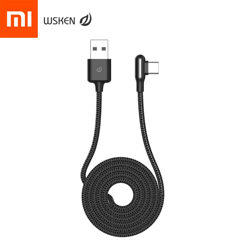 

Xiaomi USB Type C Cable 90 Degree Elbow Nylon Braided 0.4M/1.2M/2M Fast Charging Data Cable for Samsung Oneplus Huawei Xiaomi