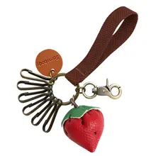 Ручной работы текстура красный крем клубника брелок сумка Подвеска