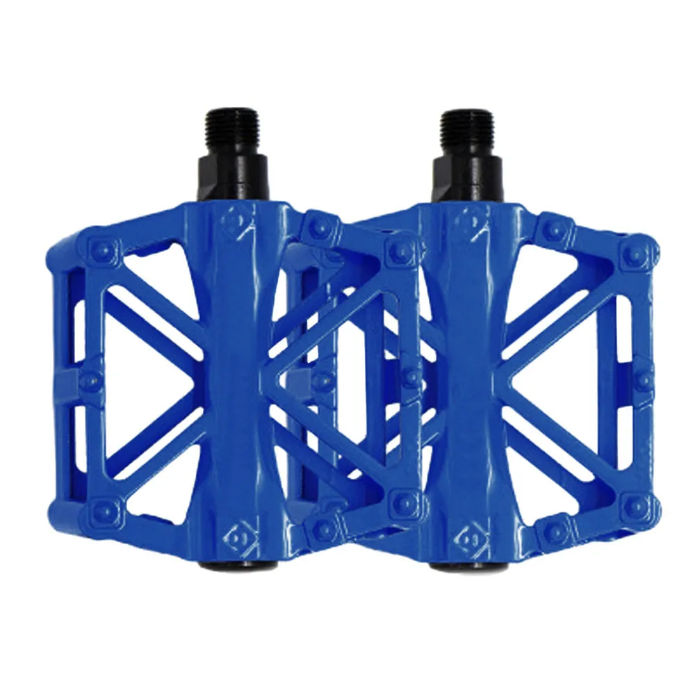Bike Pedals Mountain Road Bicycle Flat Platform MTB Cycling Aluminum Alloy Black Bycycle Accessories Frame #3S26 (8)