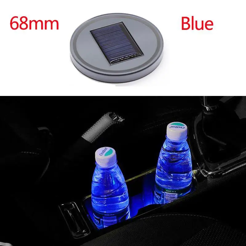 

Adeeing Automobile LED Water Cup Mat Solar Energy Cup Pad Anti-skid Pad Interior Decoration Cup Mat solar panel r30