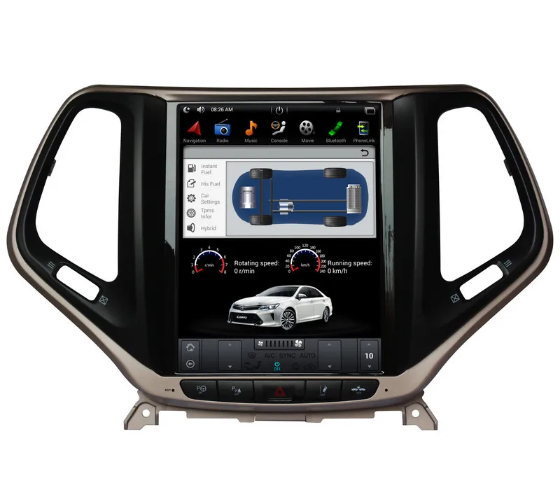 Perfect 10.4" Tesla Style Android 7.1 Car Player GPS Navigation for Jeep Cherokee 2014 2015 2016 with Radio Bluetooth USB Stereo 3 Perfect 10.4" Tesla Style Android 7.1 Car Player GPS Navigation for Jeep Cherokee 2014 2015 2016 with Radio Bluetooth USB Stereo 3