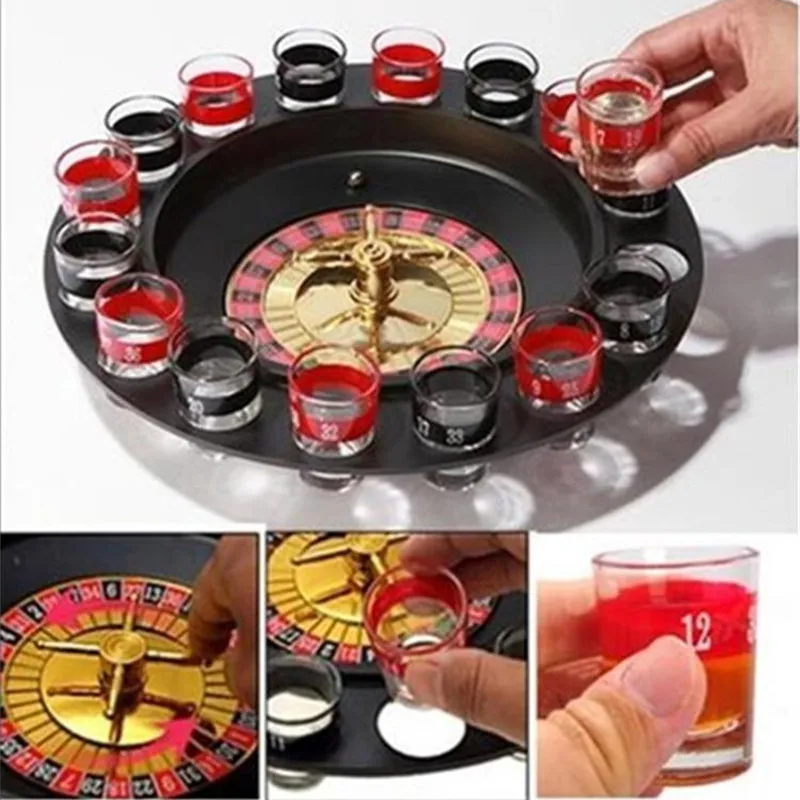 16Pcs/Set Shot Glass Set Funny Russian Roulette Drinking Game Glasses Beer Glass For Wedding Party Bar Wine Glass Shaker 