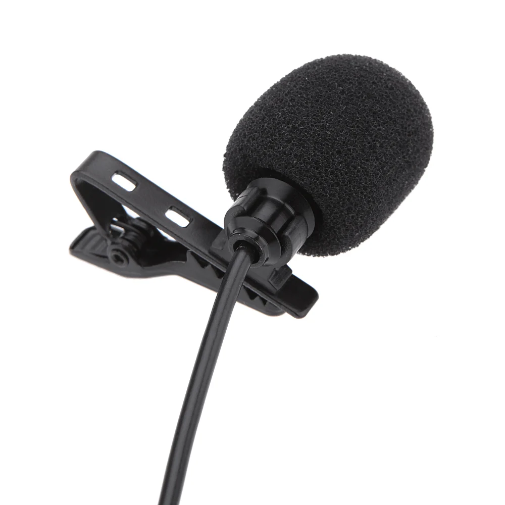

Andoer 3.5mm Lavalier Clip Metal Mono Microphone with Collar Clip for Lound Speaker Computer PC Laptop