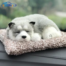 Украшение для салона автомобиля декоративная собачка украшение для автомобиля ABS плюшевая игрушка для спящей собаки украшение для приборной панели автомобиля