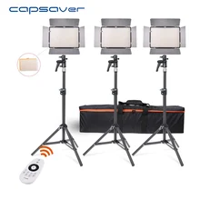 Capsaver tl-600s светодиодный свет 3 в 1 комплект фотографии Освещение со штативом Дистанционное управление 600 светодиодов 5500 К CRI 90 студийный свет