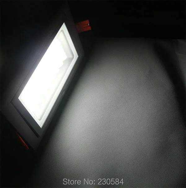 Белая отделка полный алюминий супер яркий 30 Вт 40 Вт 50 Вт Регулируемый потолочный светодиодный прямоугольный лампа для выставочного зала