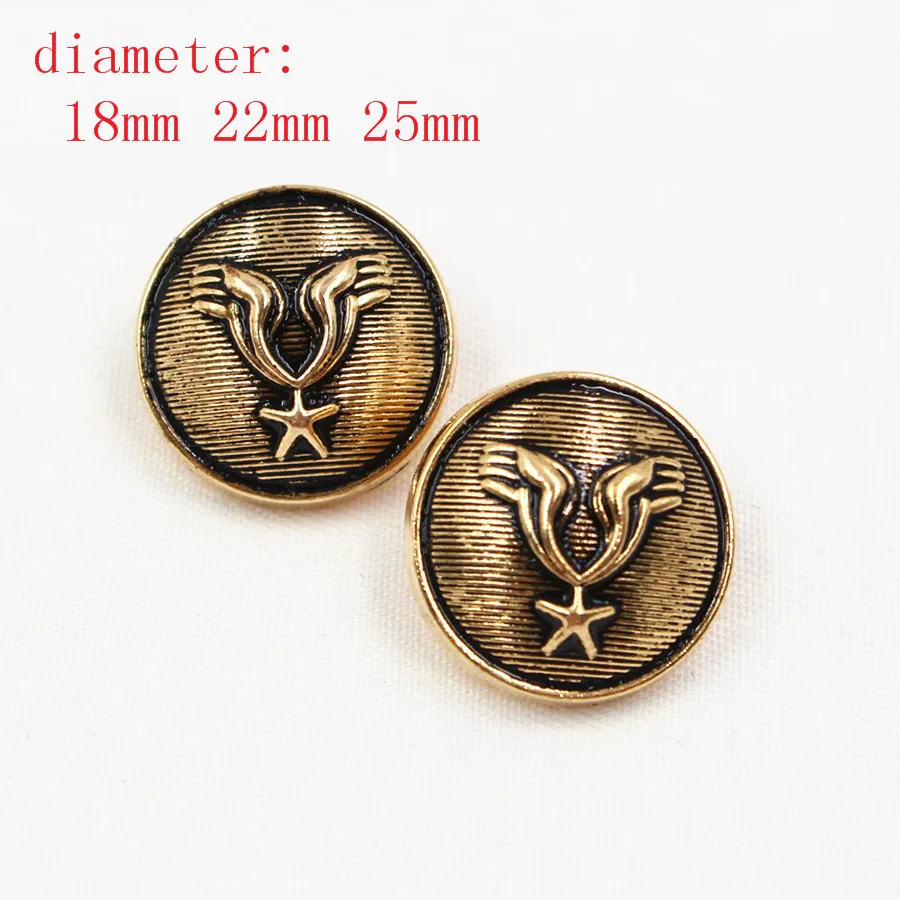10pcsLotdiameter182225mmBritishstyleRubthepaintMetalbuttons