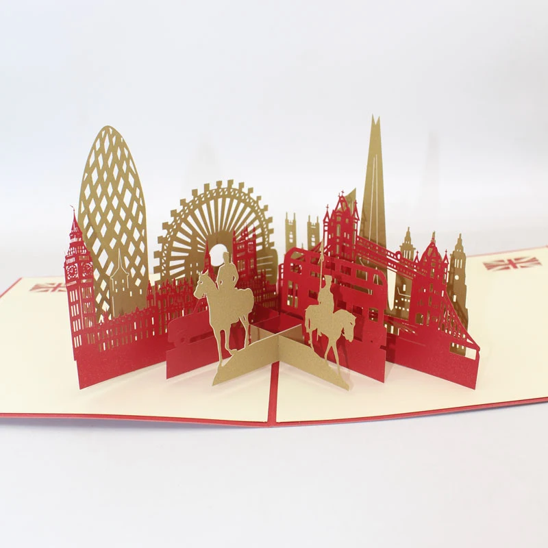  3D Laser Cut Handmade London Tower Bridge Big Ben Paper Invitation Greeting Cards PostCard Business - 33057353080