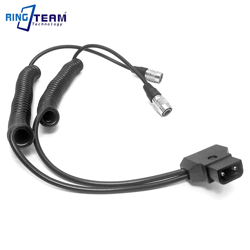 1 To 2) Spiral Coiled Power Cable D-Tap To Hirose 4 Pin Connector For ZOOM F8 F4 Sound Equipment Device 688 633 644