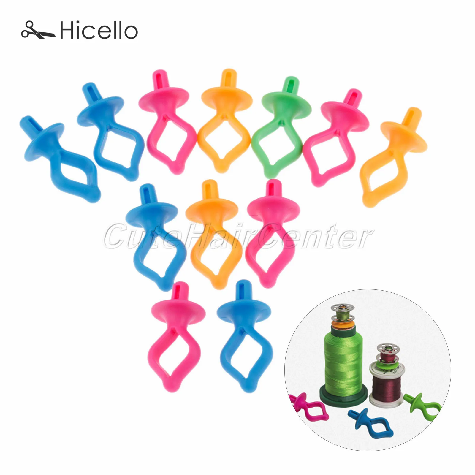 

12pcs Silica Gel Bobbin Clips Diamond Spool Shelves Silicone Fixed Machine Bobbin Thread Clamp Sewing Accessories Hicello
