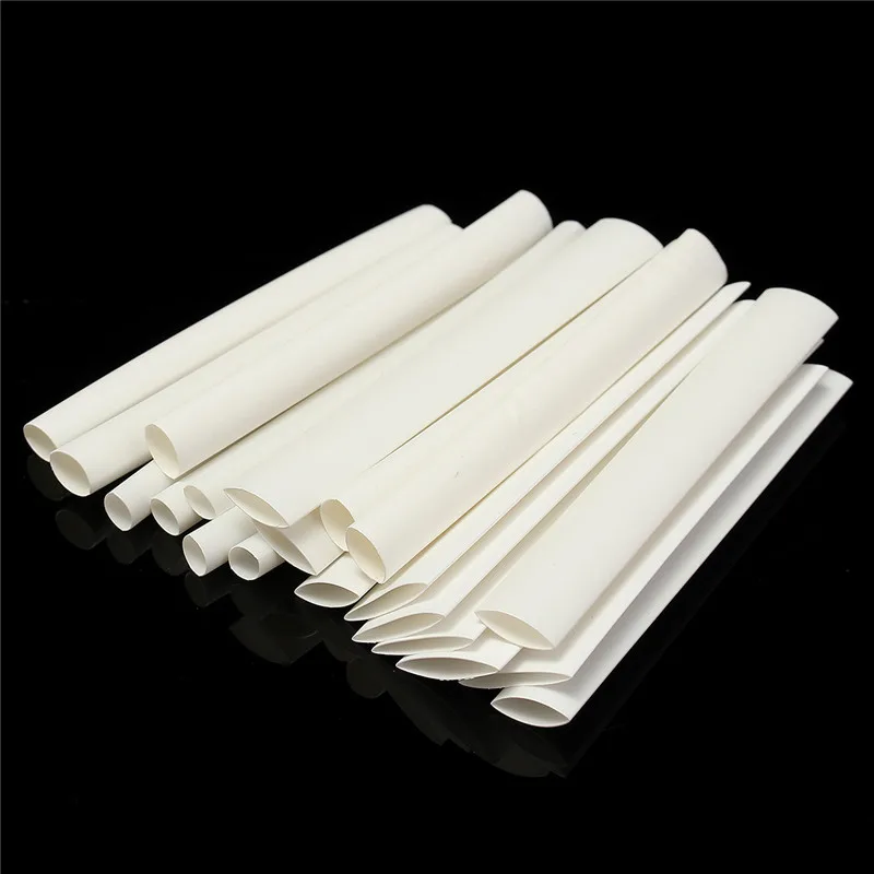 

20Pcs White 3/4:1 Heat Shrink Tubing Wrap Wire For iPhone For iPad For Android For Samsung Data Line Insulation Material
