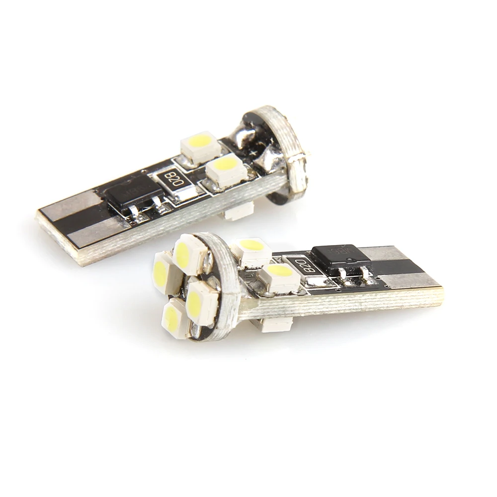 1 шт. T10 светодиод шина может свет W6W 194 внутренние Ксеноновые белые LED CANBUS NO OBC ERROR t10