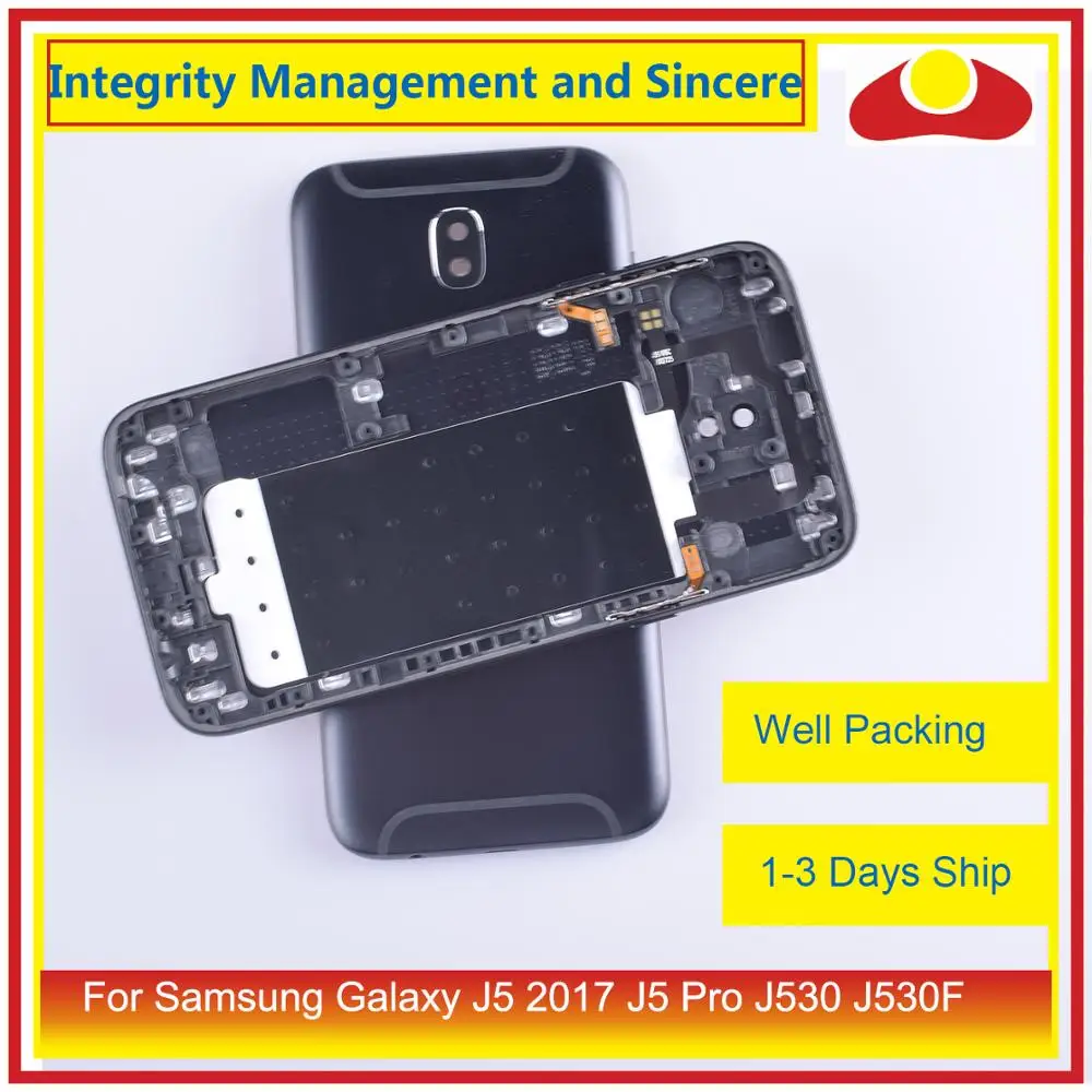Online Original para Samsung Galaxy J5 Pro 2017 J530 J530F SM J530F J530FM carcasa de batería marco de la puerta cubierta trasera carcasa de chasis