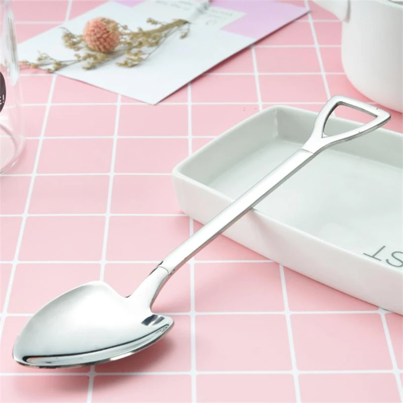 TENSKE Shovel Wrench Shape Tableware Home Kitchen Stainless Steel Fork Spoon Nonstick kitchen Tool C0411#30                     01