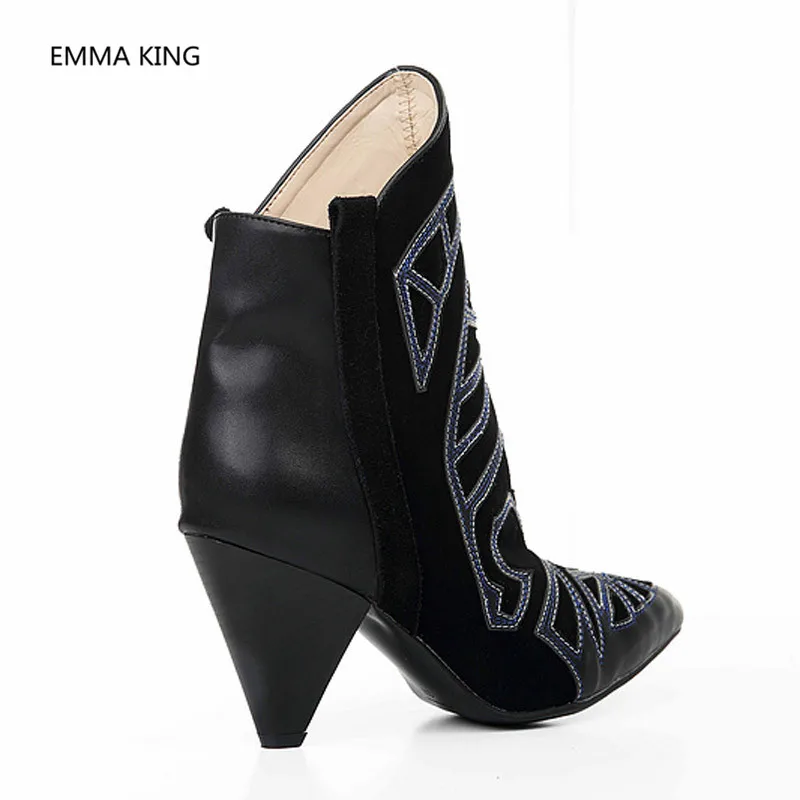 Chaussures Pointu Talons As In Couture Dame Picture Sur Partie Femme Shown Bottes Concepteur D'hiver Cheville Rue Slip Spike Court Bout De Mode Femmes 29IHED