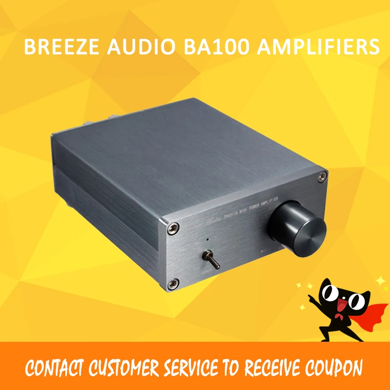 Breeze Audio BA100 class d amplifier audio hifi power mini amplifier tpa3116 portable audio amplifier 50W amplifiers Breeze Audio BA100 class d amplifier audio hifi power mini amplifier tpa3116 portable audio amplifier 50W amplifiers