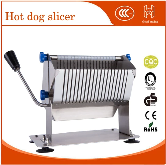 Commercial manual hot dog slicer hot dog vegetable friut tomato slicing machine