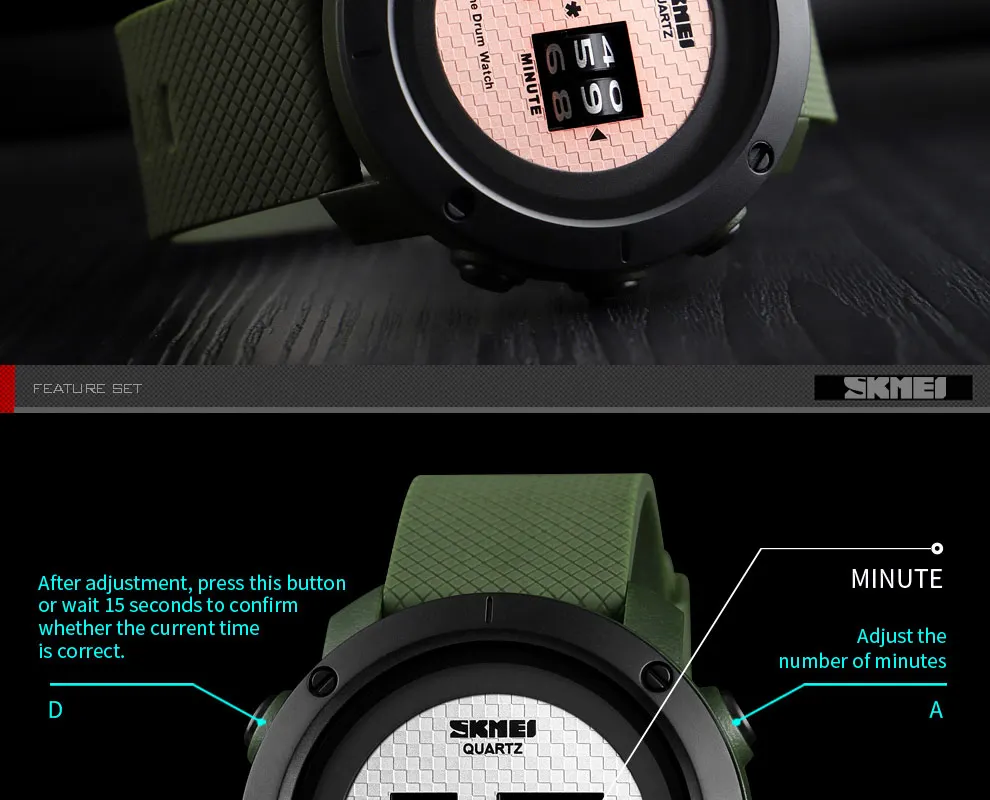 skmei 1486 drum watch