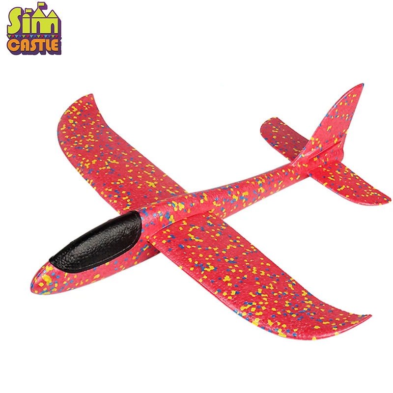 DIY ручной бросок 48 см летающие игрушки-самолеты для детей Спорт на открытом воздухе пена модель аэроплана циклотрон скольжение летающие Мальчики игра фигурка