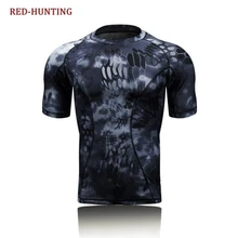 Тактические мужские компрессионные баскетбольные топы для бега с коротким рукавом, спортивные лосины, футболки, быстросохнущие футболки для фитнеса, тренажерного зала, базовый слой, топы