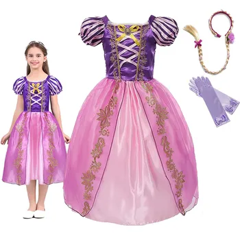 disney princess rapunzel dress up cosplay party costume disney dresses for girls