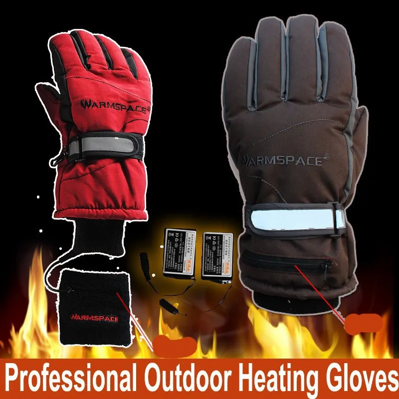 New WARMSPACE USB Electric Heated Gloves Rechargeable Battery Charging