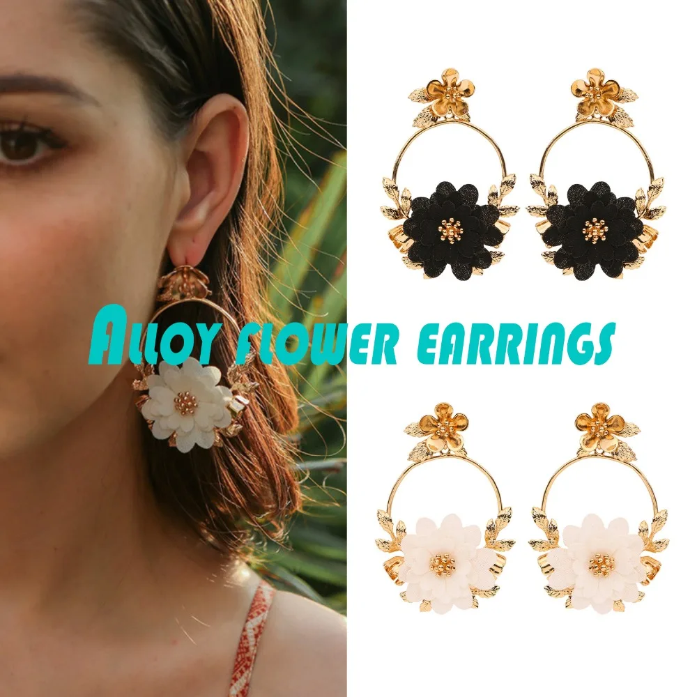 

Alloy flower earrings