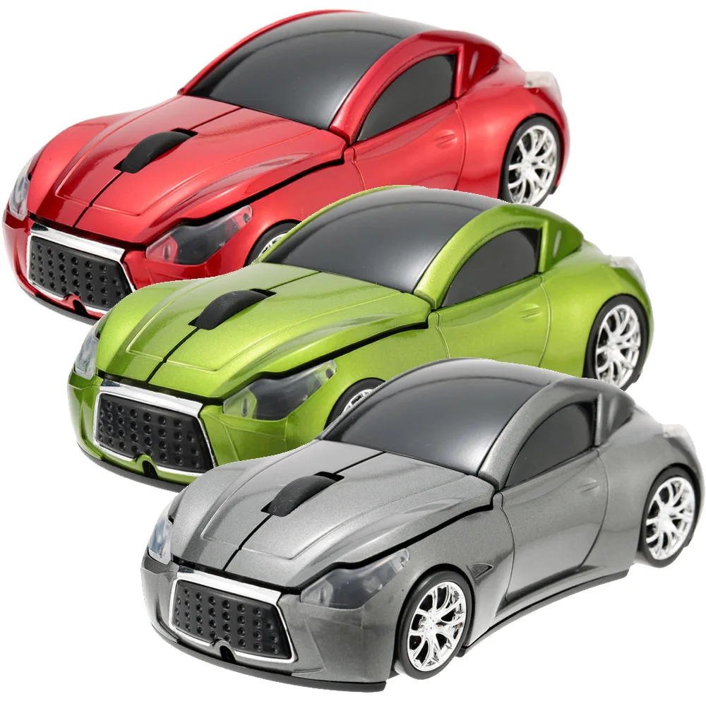 2.4GHz Wireless Mouse Racing Car Shaped Optical Mouse USB