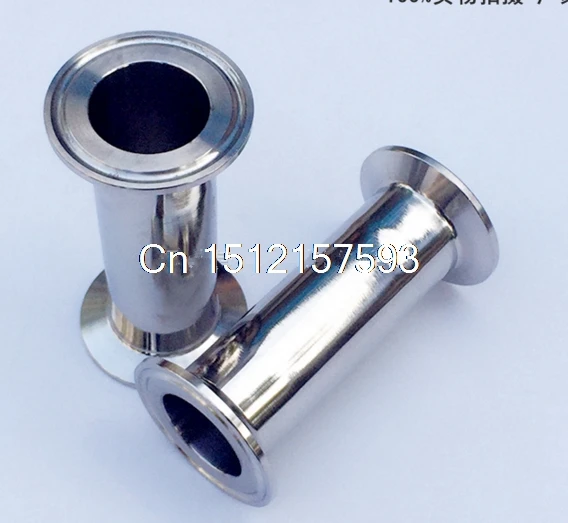 SS 304 Reducer 3/" to 3.5/" Transition Polished Stainless Steel Length 38 mm