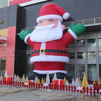 Price Attractive Large Outdoor Christmas Decoration Commercial Inflatable Santa Claus With Blower