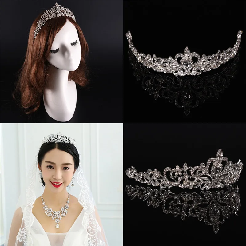 Fashion Crystal Headband tiara Bride Hair Accessories Handmade  Simulated Pearl Bride Wedding Headpieces Hair Jewelry