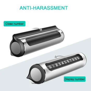 

Car Creative Stop Sign Car Temporary Parking Card Roller Type Rotating Stop Sign Telephone Number Holder