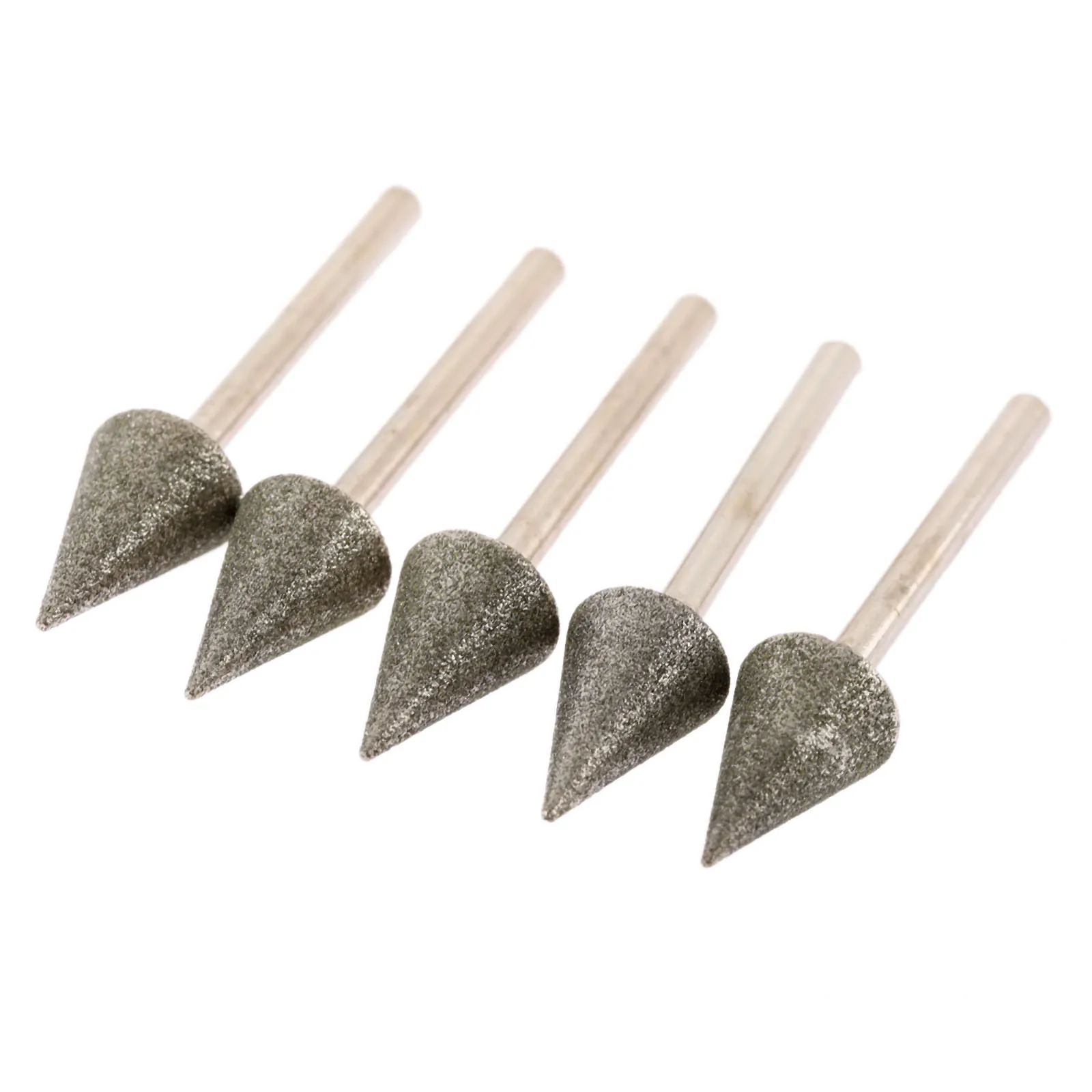 5Pcs Diamond Grinding Burr Drill Bits 3mm Shank Umbrella Grinding Head