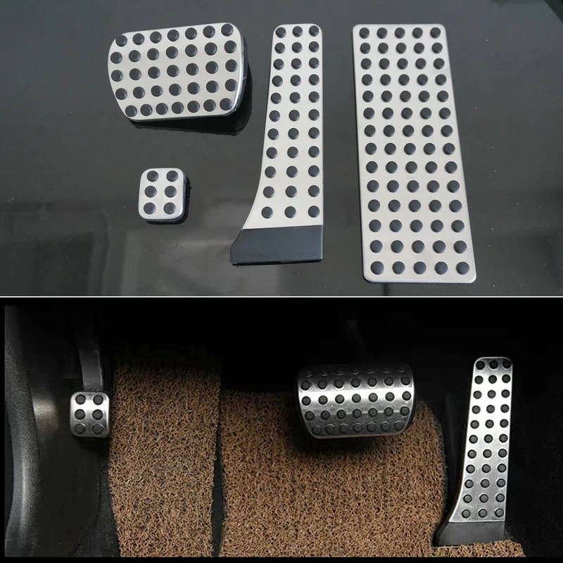 Stainless steel AT Accelerator brake footrest pedal For Mercedes Benz C