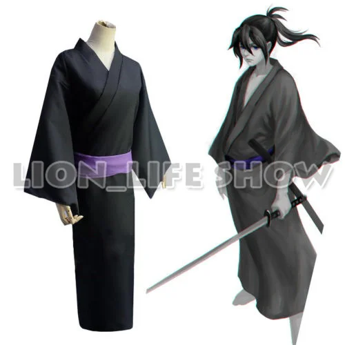 Универсальное летнее мужское кимоно Matsuri Noragami Yato черное юката карнавальный