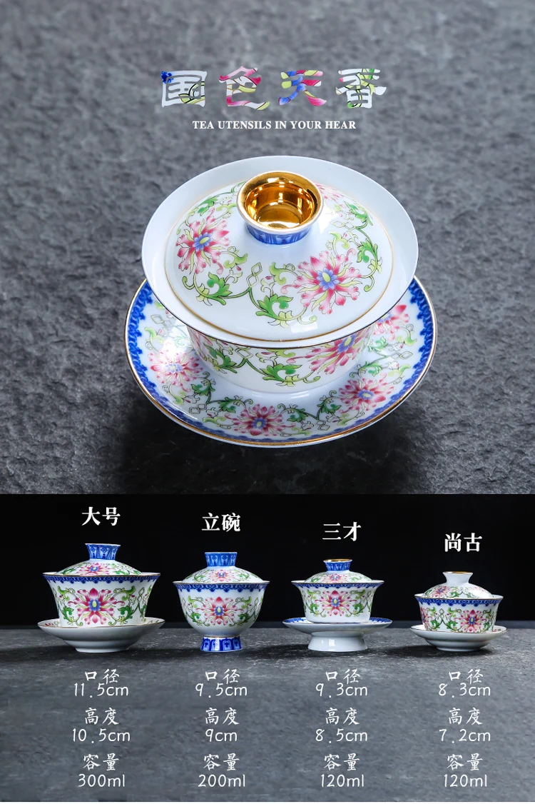 Китайский Стиль Керамика Gaiwan Jingdezhen синий и белый фарфор Посуда для напитков офисные Чай церемонии Чай Чаши Чай горшок отправлен друг подарок