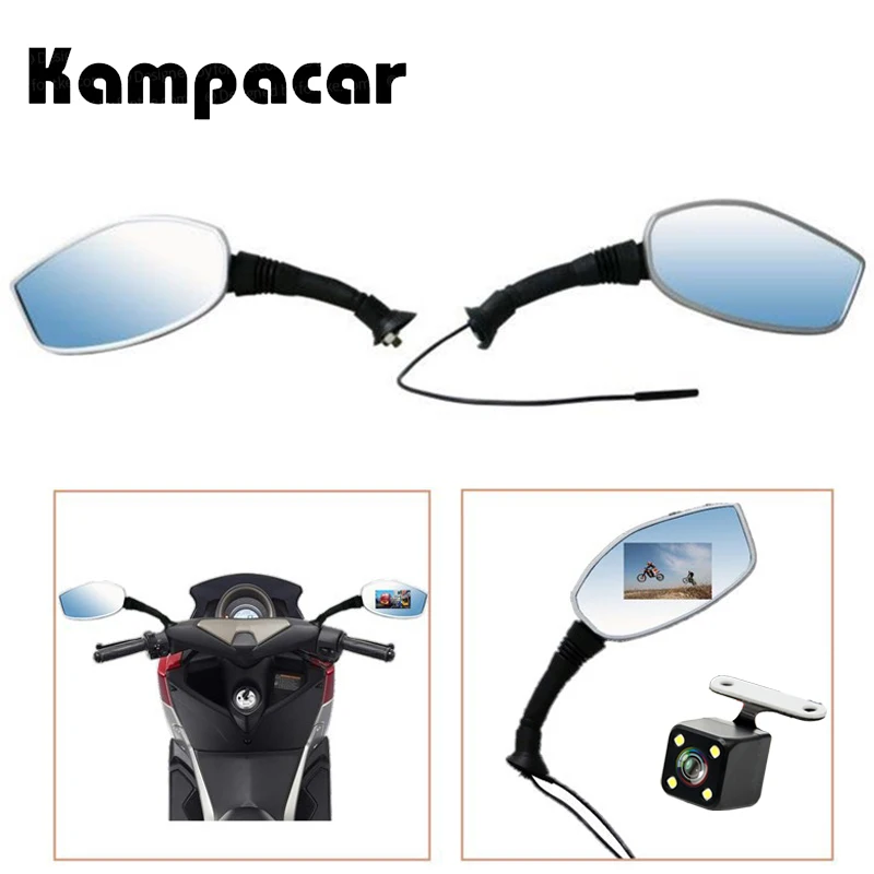 

Kampacar Rearview Mirror Camera Motorcycle Video Recorder Registrator Car Dash Cam Auto Motorcycle Camera Dvr With Two Cameras