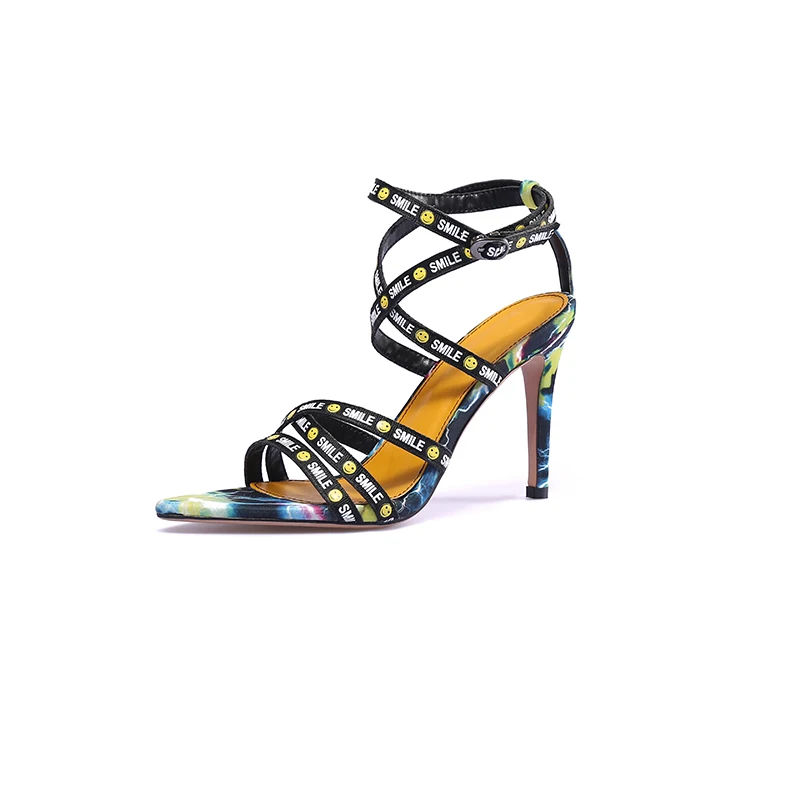 Kcenid/модные летние сандалии-гладиаторы женские вечерние туфли-лодочки на высоком каблуке пикантные женские босоножки с ремешком и пряжкой на щиколотке размеры 34-41 - Цвет: Цвет: желтый