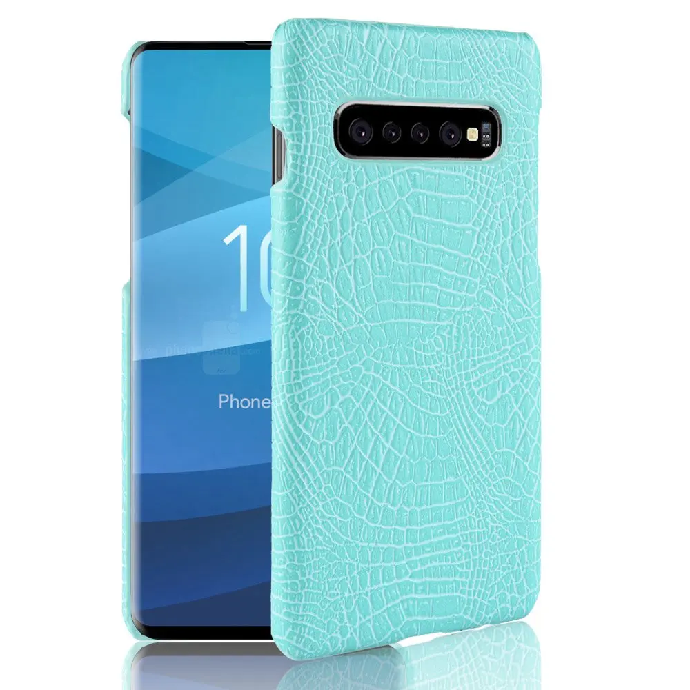 Ретро Чехол из искусственной кожи крокодила жесткий пластиковый задний для Samsung