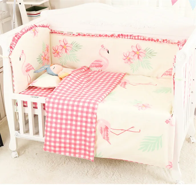 flamingo cot bedding