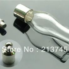 100 шт./лот уплотнения m11 стеклянный флакон кулон винтовой крышкой Желание бутылка кулон флакон духов бутылка с эфирным маслом