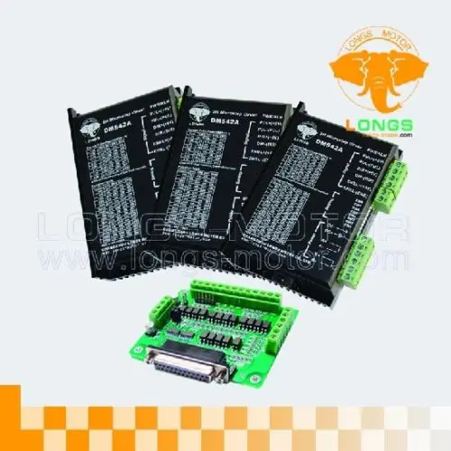 3-осевой Драйвер шагового двигателя DM542A PEAK 4.2A 18-50VDC Z &amp BB плата DB25 CNC контроллер