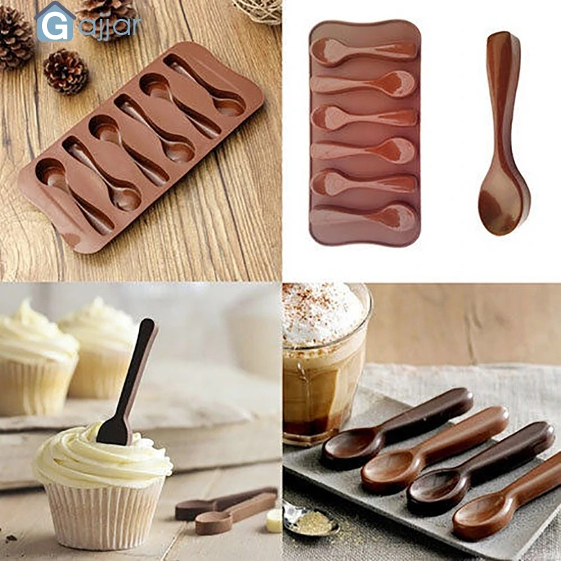 

2019 Silicone Cute Kitchen Spoon Baking Mold Chocolate Biscuit Candy Jelly DIY Mold Baking Tool Feb26