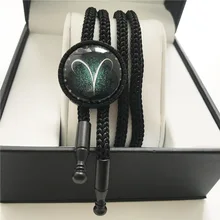 12 звезд Знак зодиака Боло галстук Овен модные ювелирные изделия Созвездие Галстуки для шеи одежда для офиса ожерелье