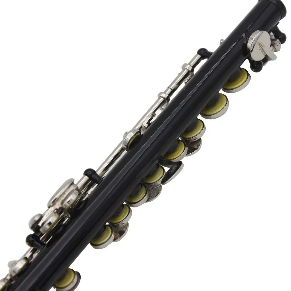 Шьет LADE Piccolo Ottavino половинная флейта покрытая c-ключом Мельхиор с пробковой смазкой ткань для очистки отвертка Мягкая коробка черный