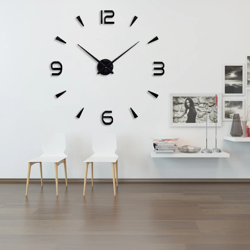 

2018 New Wall Clock Quartz Watch reloj de pared Modern Design LargeDecorativeClocks Europe Acrylic Stickers Living Room klok