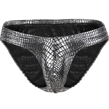 

Pinky senson Men Briefs Underwear Snake Skin U Convex Pouch Sexy Men Slips Cueca Masculina Male Panties Gay Underpants S25BR